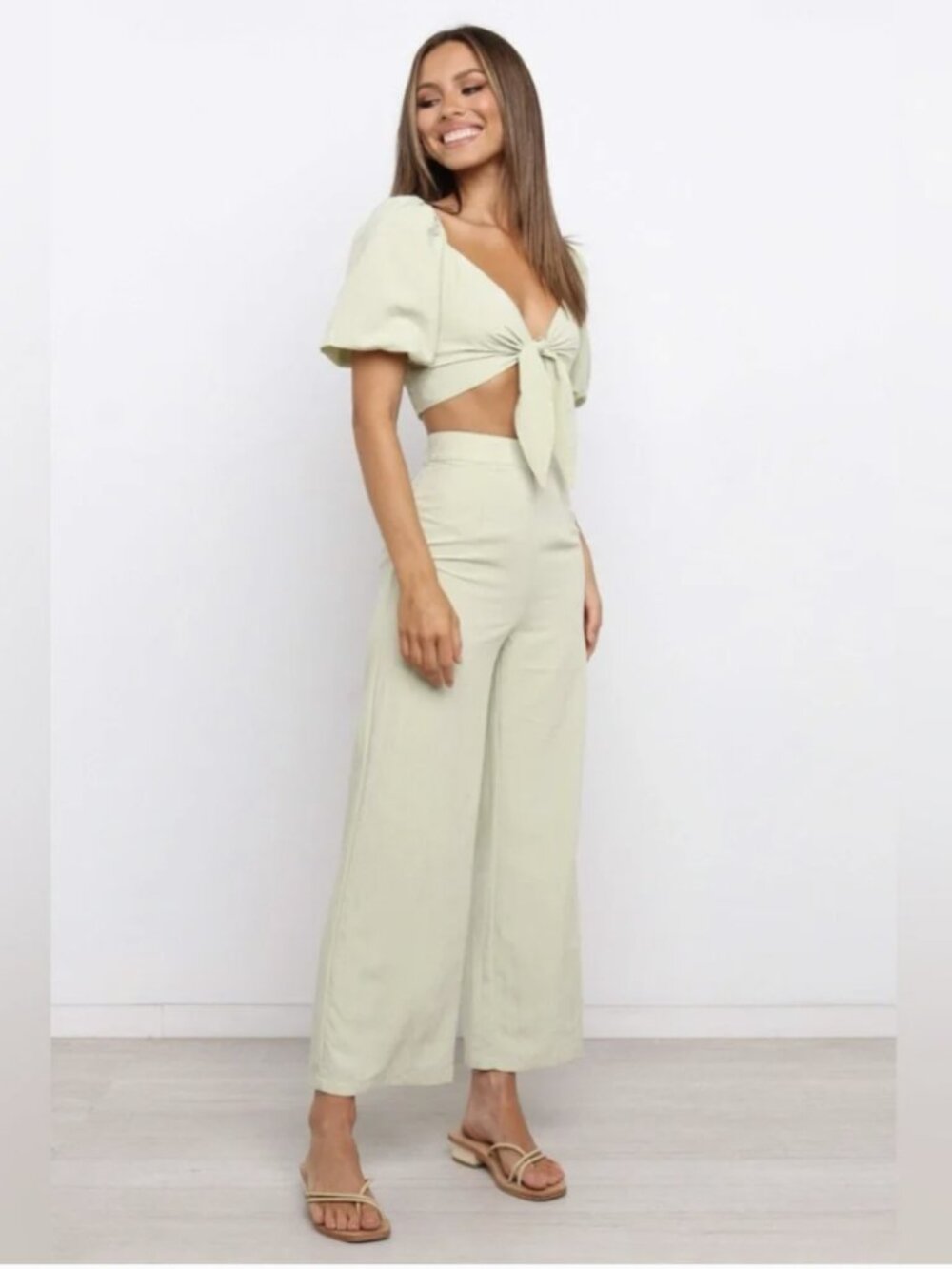 Petal and Pup Sakila Pants and Crop Top Set (Green, Size 2)